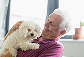 Older man with dog