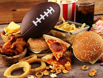 Unhealthy football food